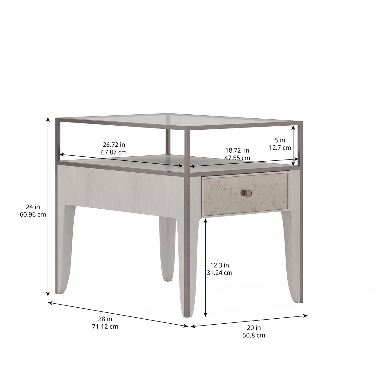 Mezzanine End Table - Grey