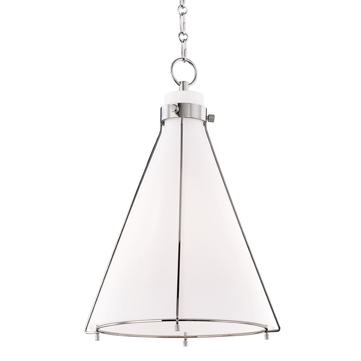 Eldridge Cone Pendant-Hudson Valley-HVL-7316-PN-PendantsPolished Nickel-3-France and Son