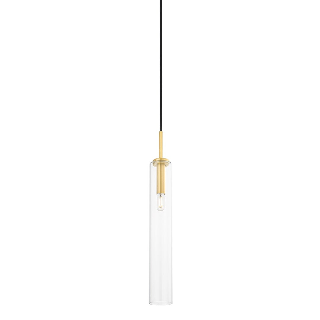 Nyah 1 Light Pendant- Small-Mitzi-HVL-H701701S-AGB-PendantsAged brass-1-France and Son