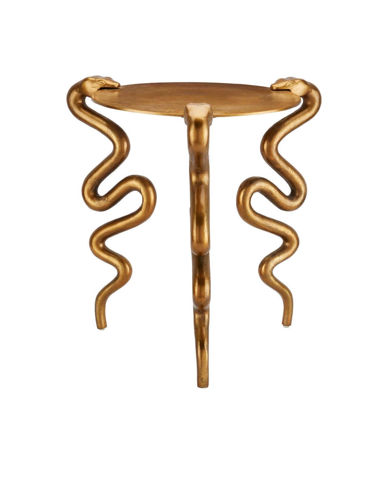 Serpent Brass Accent Table