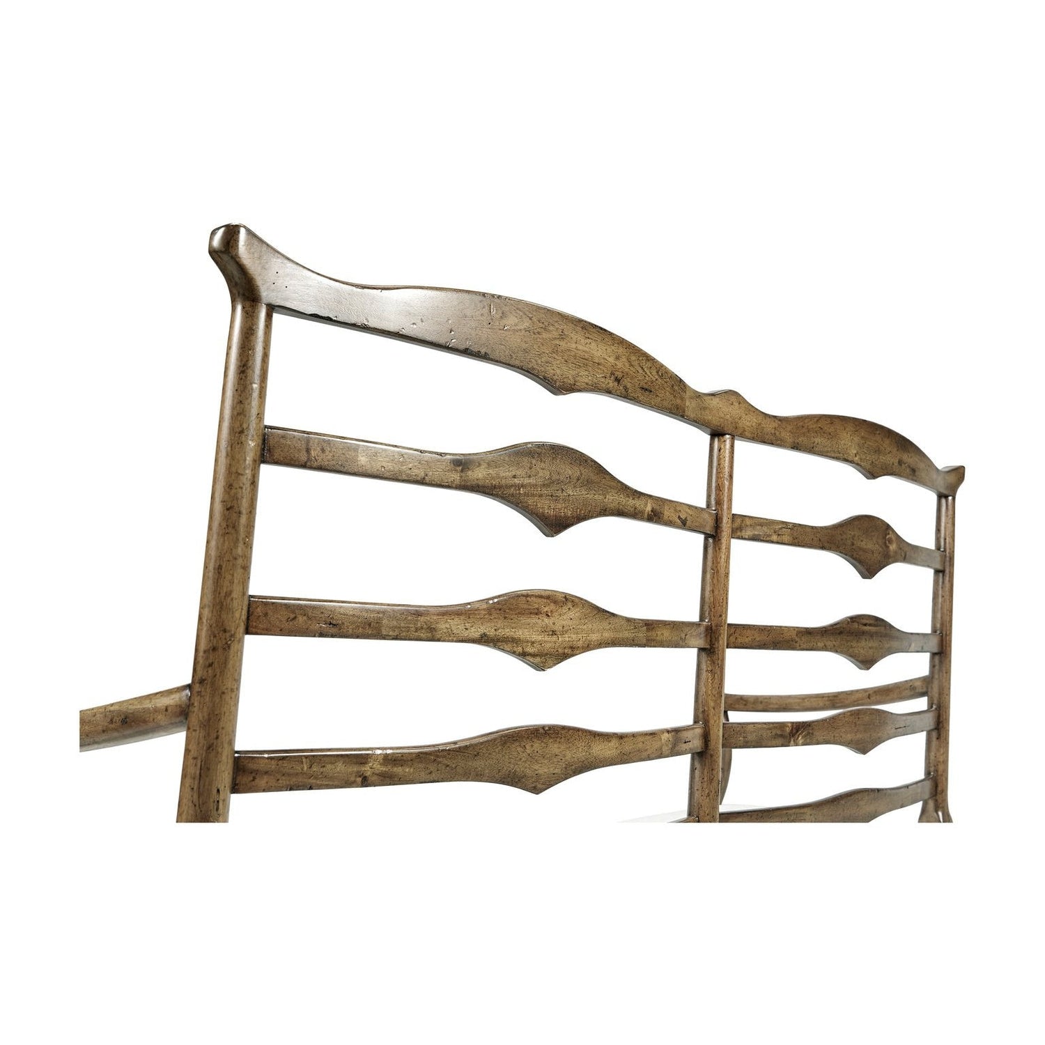 Casual Ladderback Bench-Jonathan Charles-JCHARLES-492803-DTM-BenchesMedium Driftwood-Rush-3-France and Son