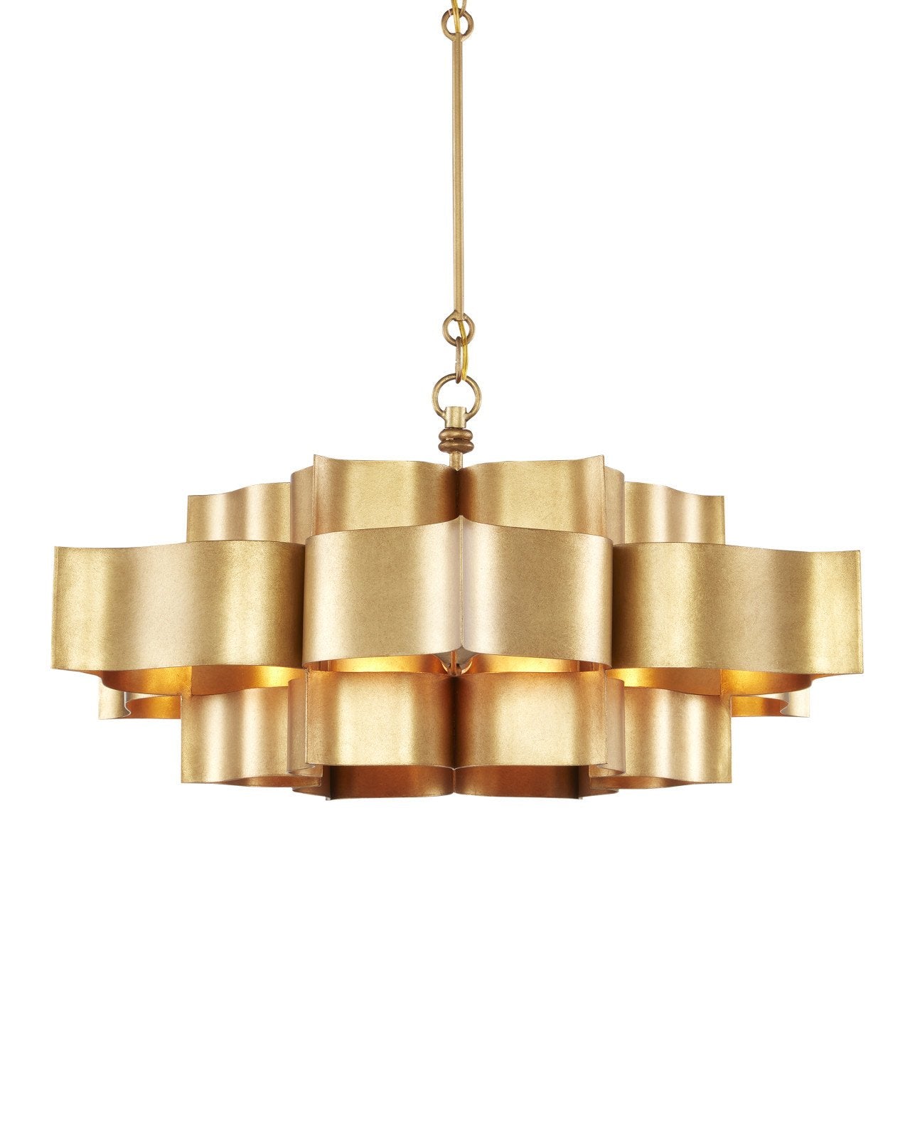 Grand Lotus Large Gold Chandelier