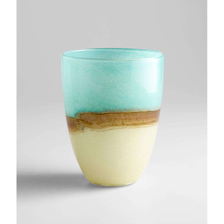 Turquoise Earth Vase-Cyan Design-CYAN-05873-VasesMedium-2-France and Son