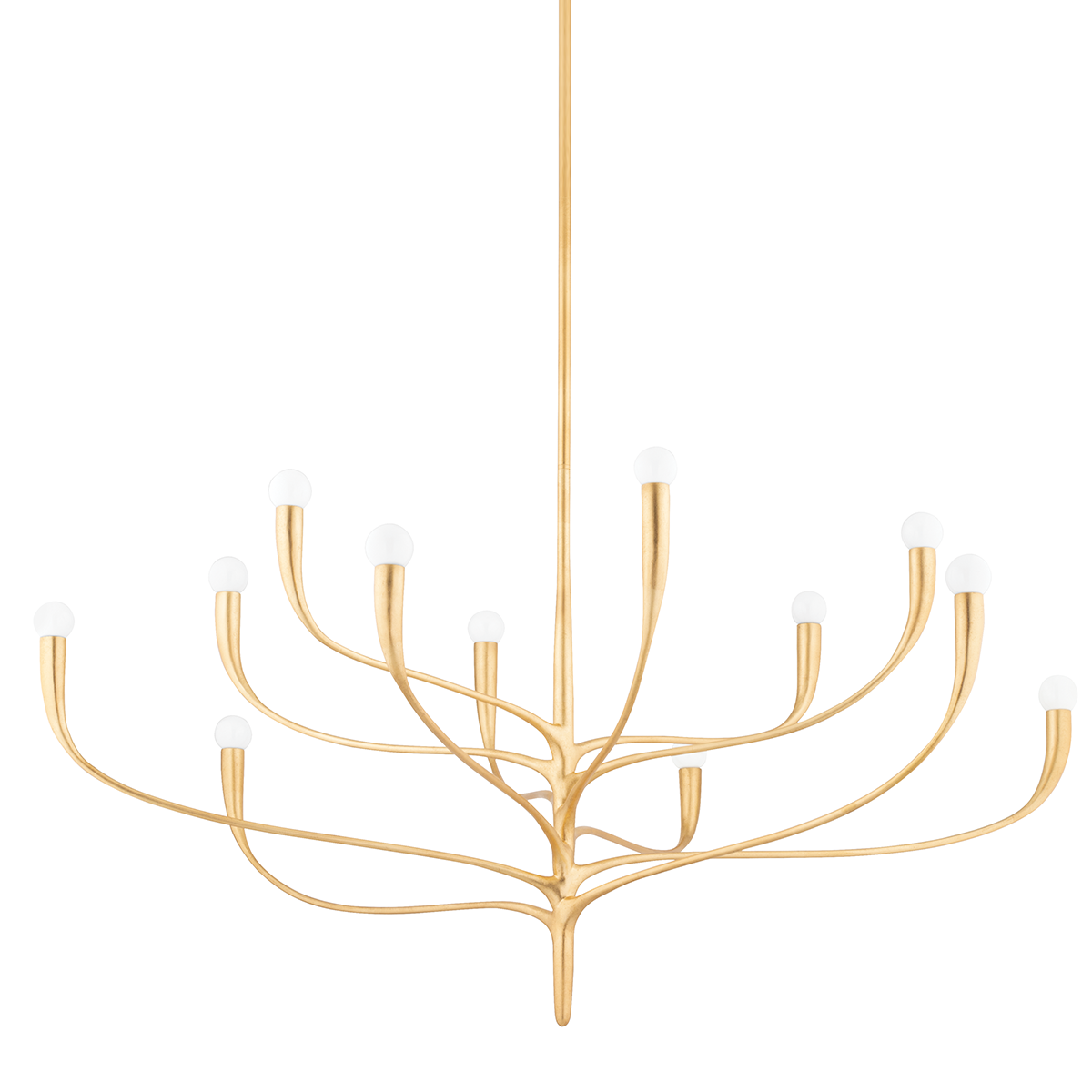 Labra 12 Light Chandelier-Hudson Valley-HVL-9612-VGL-ChandeliersVintage Gold Leaf-2-France and Son