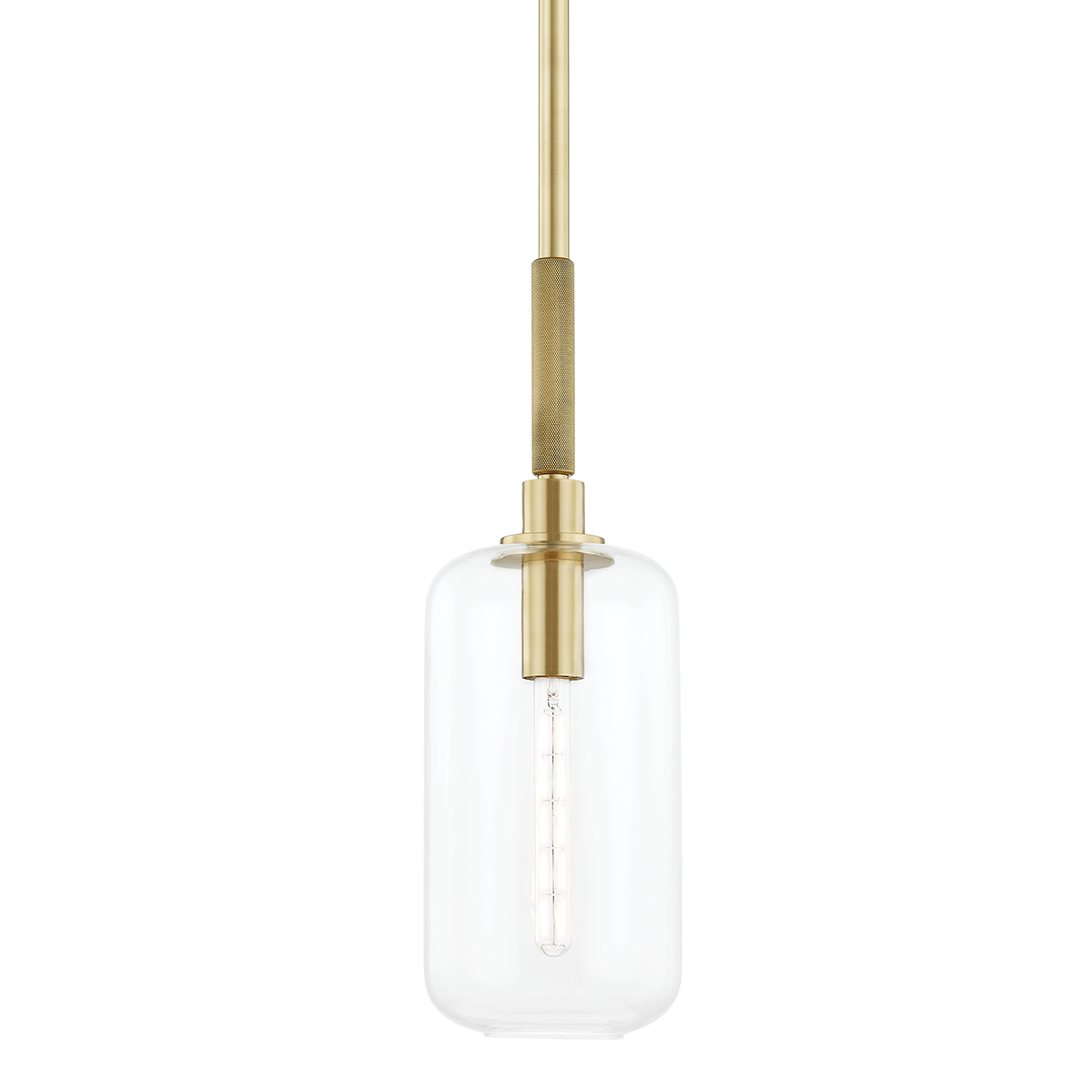 Lenox Hill 1 Light Small Pendant-Hudson Valley-HVL-6908-AGB-PendantsAged Brass-1-France and Son