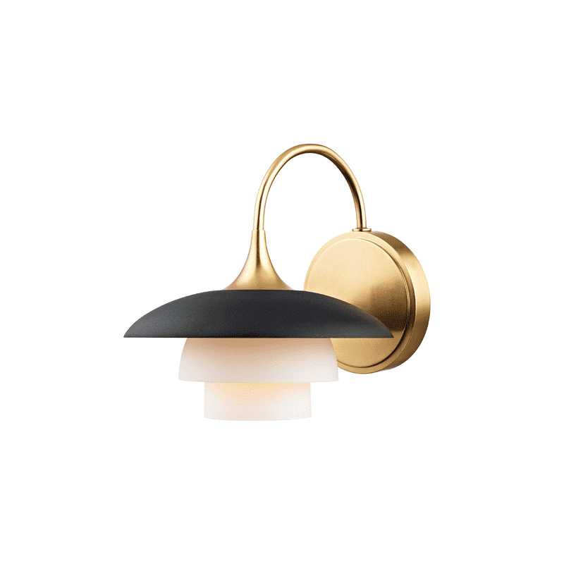 Barron 1 Light Wall Sconce-Hudson Valley-HVL-1011-AGB-Wall LightingAged Brass-1-France and Son