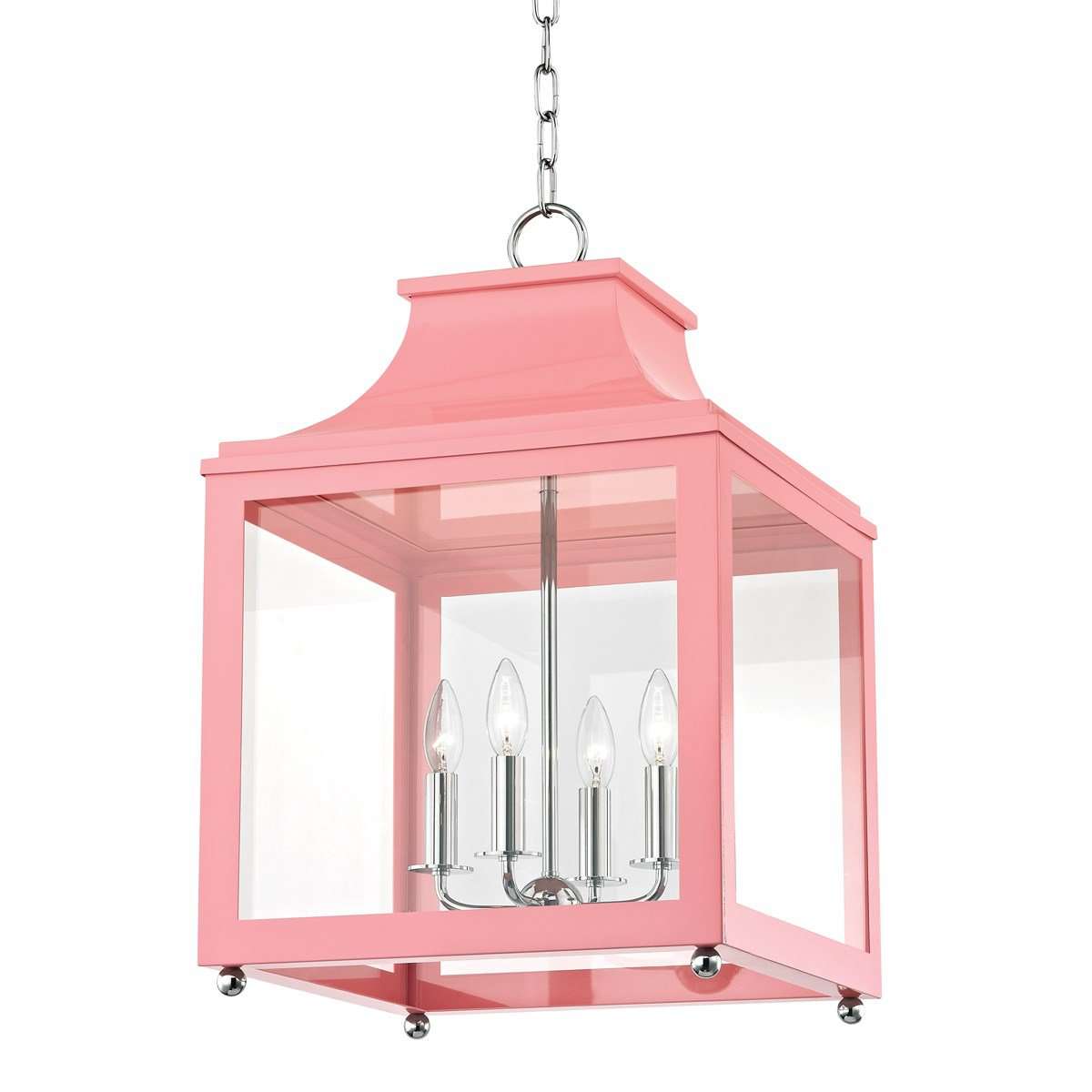 Leigh 4 Light Large Pendant-Mitzi-HVL-H259704L-PN/PK-PendantsSilver/Pink-5-France and Son