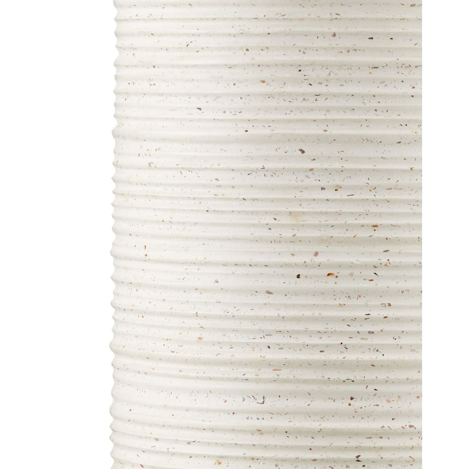 Alternate view of Cresta Ivory Terrazzo Drinks Table in ivory and off-white.