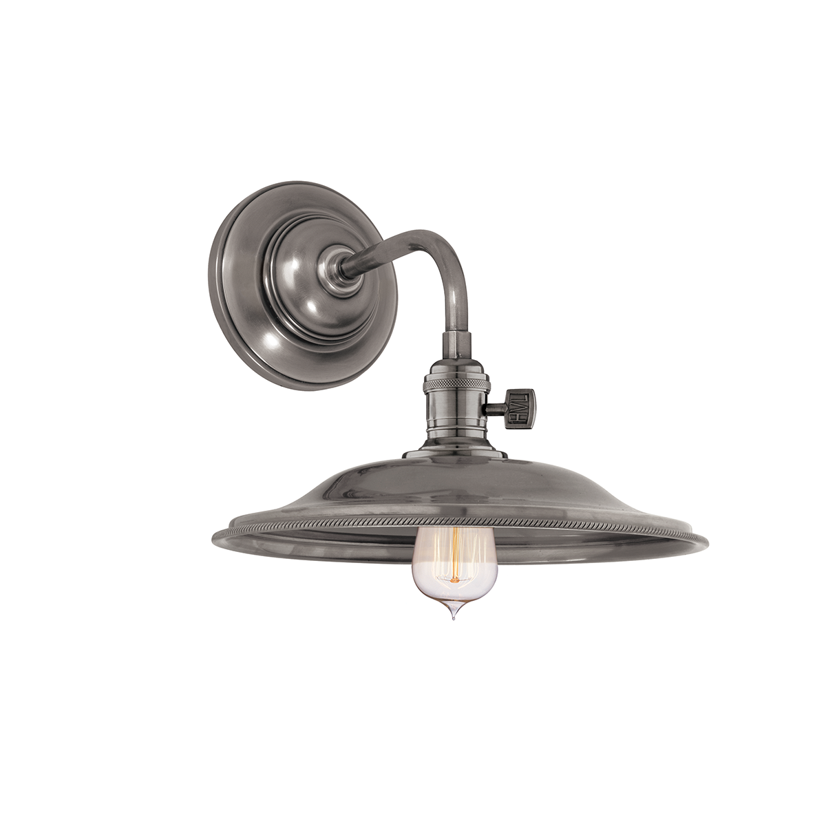 Heirloom 1 Light Wall Sconce Polished Nickel-Hudson Valley-HVL-8000-HN-MS2-Wall LightingHistoric Nickel-3-France and Son