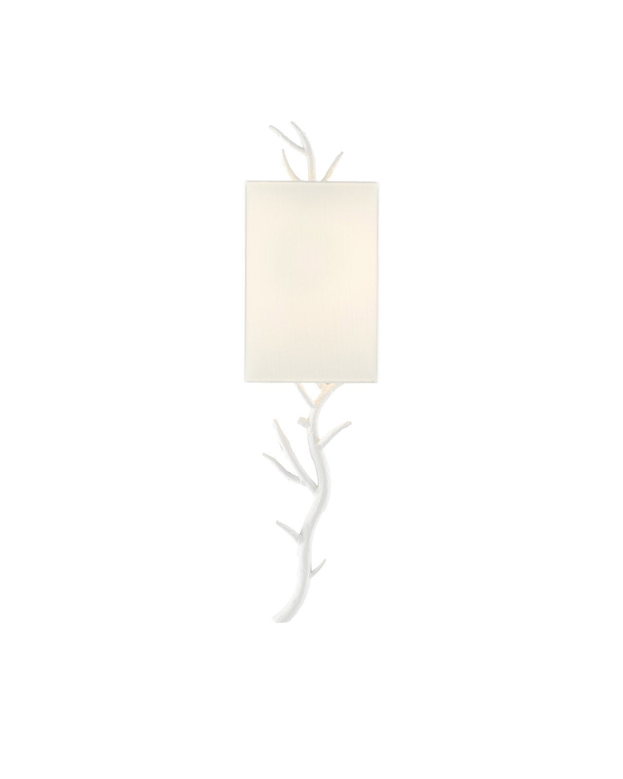 Baneberry White Wall Sconce, White Shade, Left