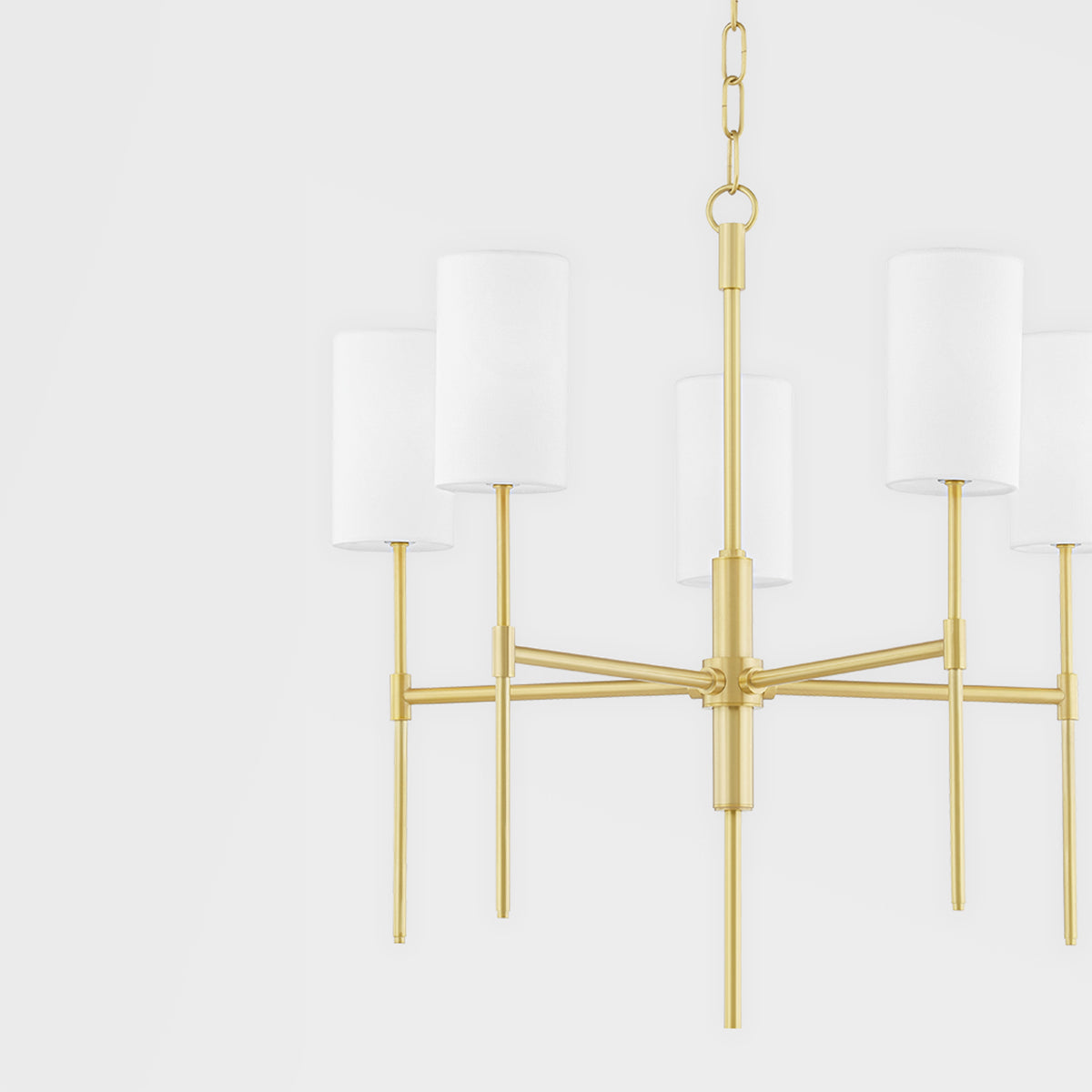 Olivia 5 Light Chandelier-Mitzi-HVL-H223805-AGB-ChandeliersAged Brass-3-France and Son