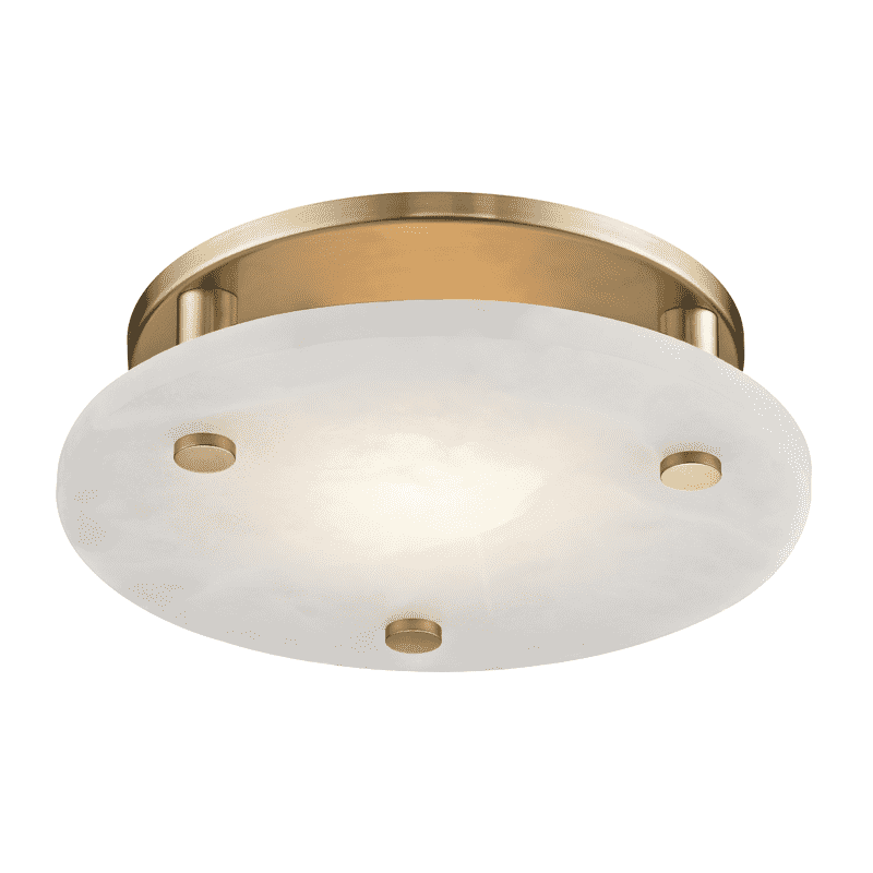 Croton Medium Led Flush Mount Aged Brass-Hudson Valley-HVL-4712-AGB-Flush Mounts-1-France and Son