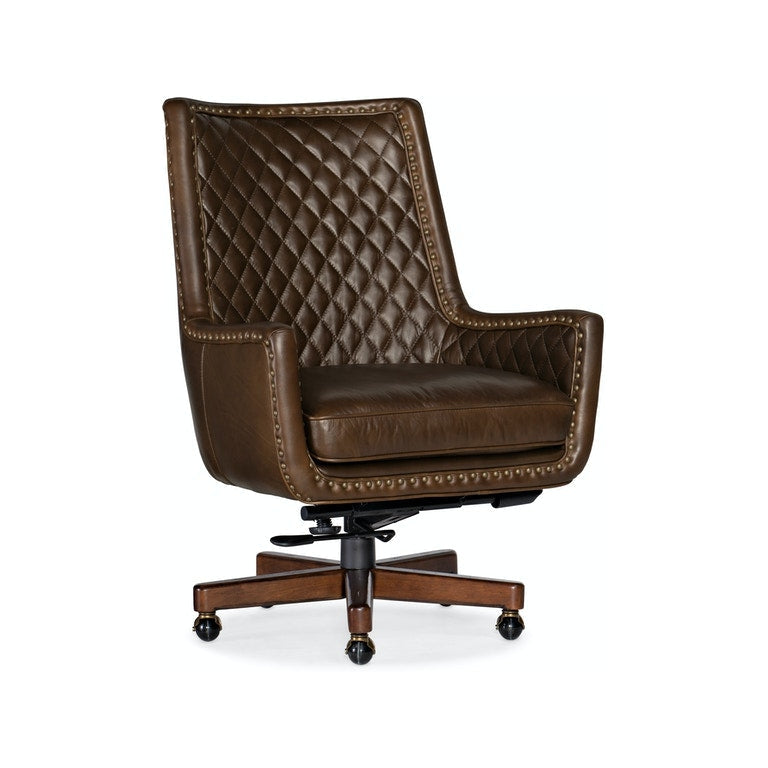 Kent Executive Swivel Tilt Chair-Hooker-HOOKER-EC206-088-Task ChairsDark Wood-1-France and Son