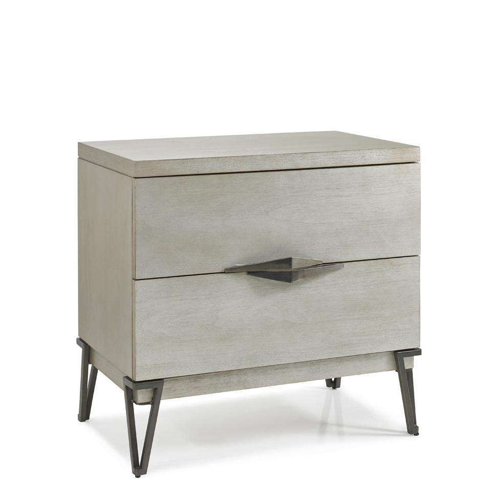 Felix Nightstand With Two Drawers-Hickory White-HICW-815-72-Nightstands-1-France and Son