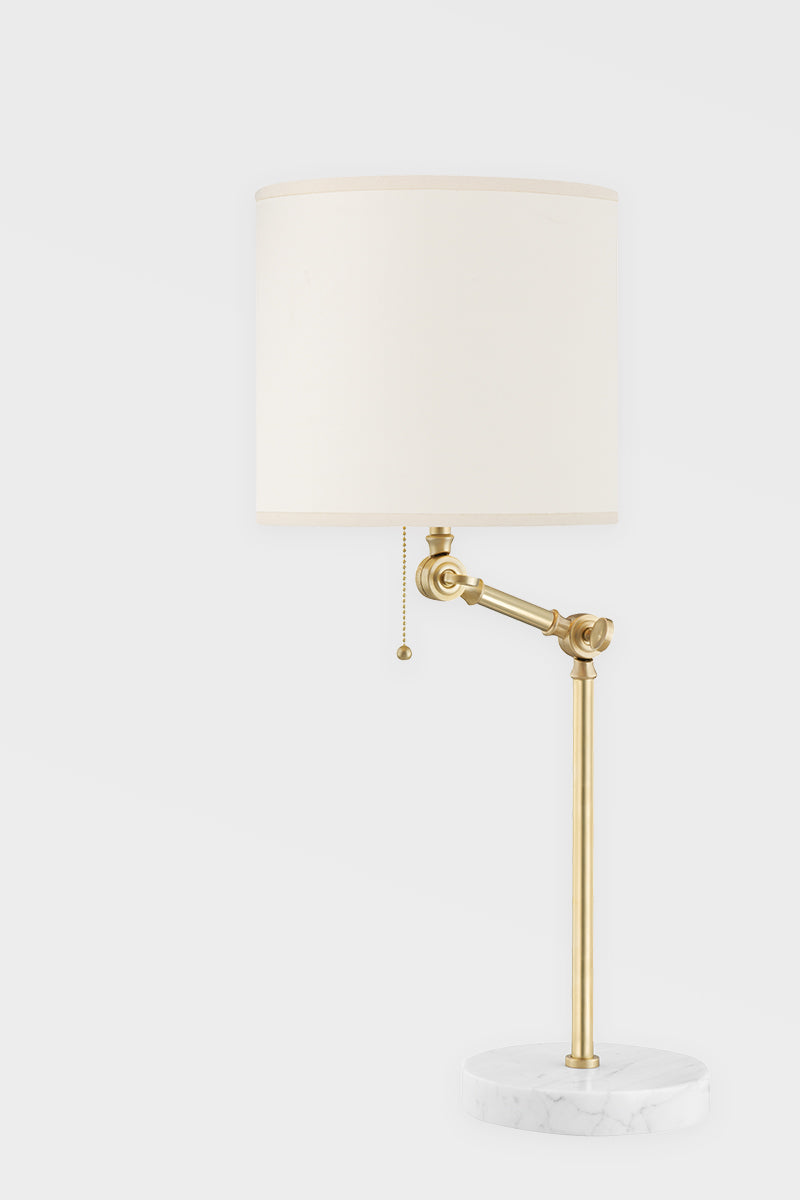 Essex 1 Light Table Lamp-Hudson Valley-HVL-MDSL150-AGB-Table LampsAged Brass-2-France and Son