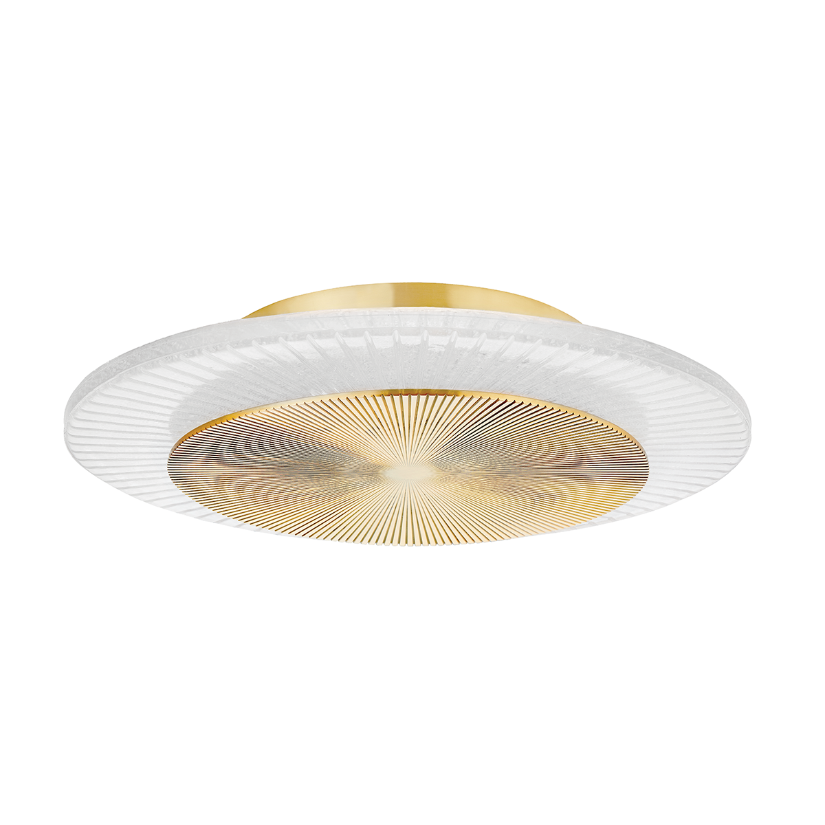 Topaz 1 Light Flush Mount-Corbett Lighting-CORBETT-328-16-VPB-PendantsBrass-2-France and Son