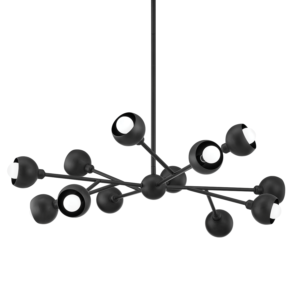 Colt 12 Light Chandelier Soft Black-Troy Lighting-TROY-F7412-SBK-Chandeliers-1-France and Son