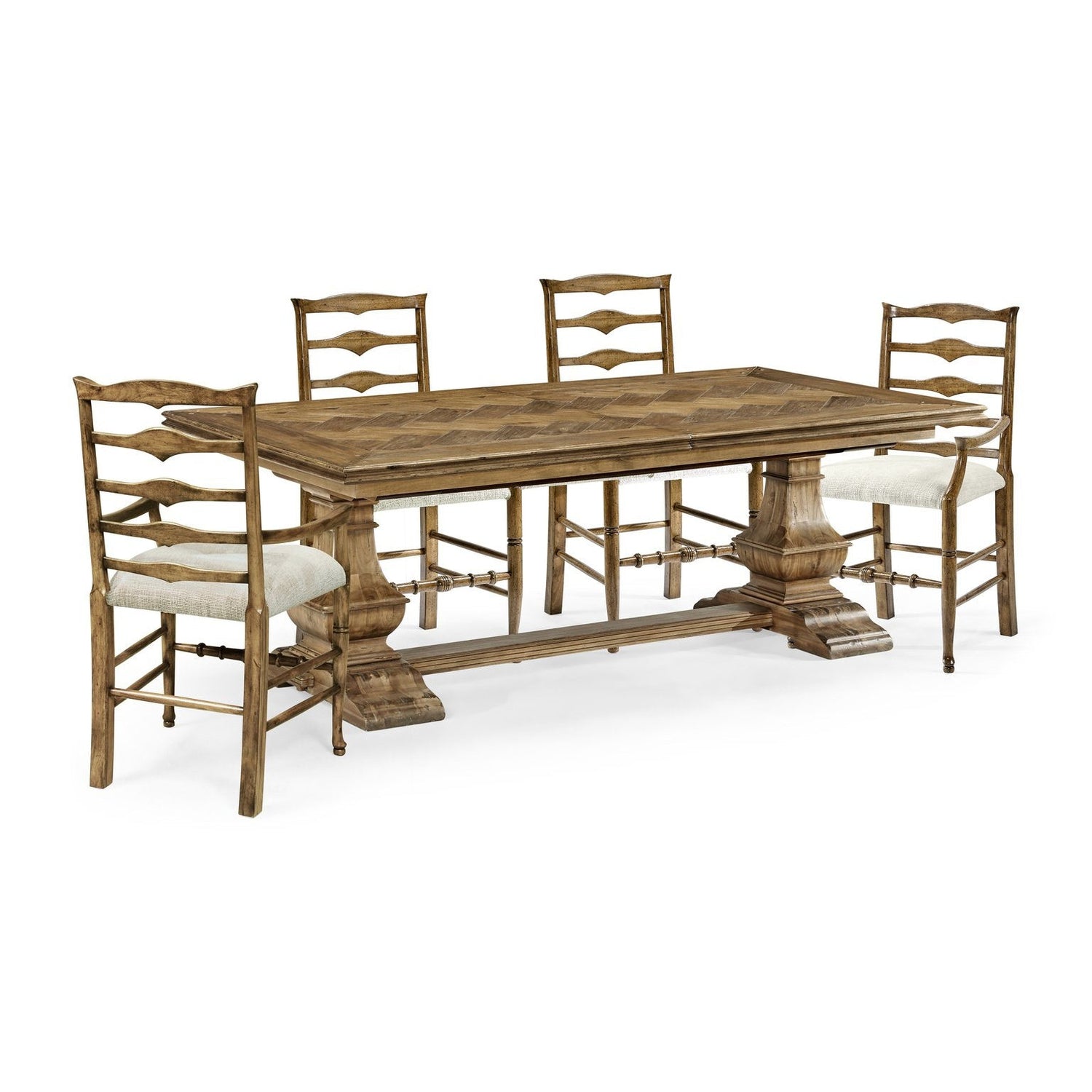 Casual Extending Dining Table-Jonathan Charles-JCHARLES-491169-86L-CFW-Dining TablesCountry Walnut-11-France and Son
