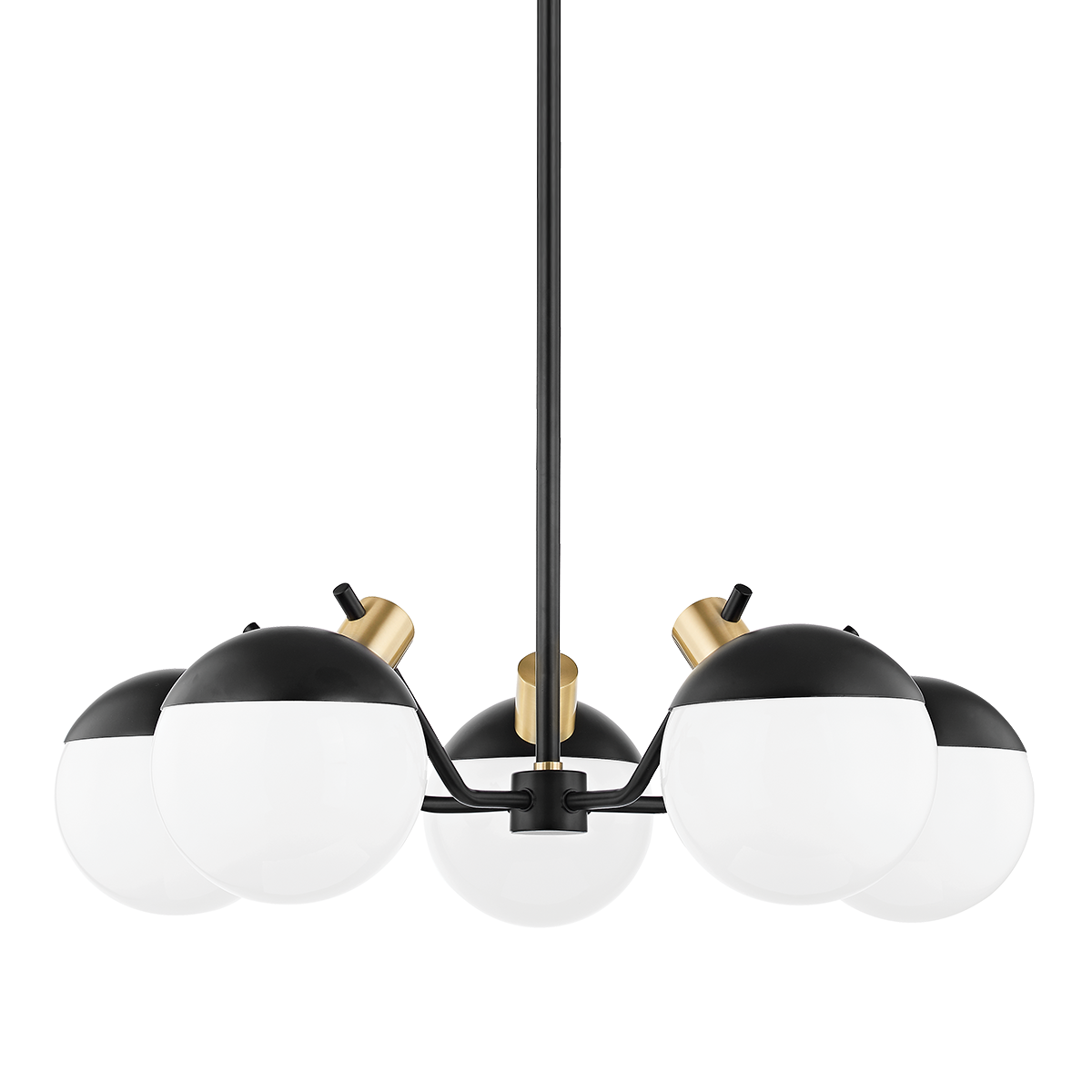 Miranda 5 Light Chandelier-Mitzi-HVL-H573805-AGB/SBK-ChandeliersAged Brass/Soft Black-1-France and Son