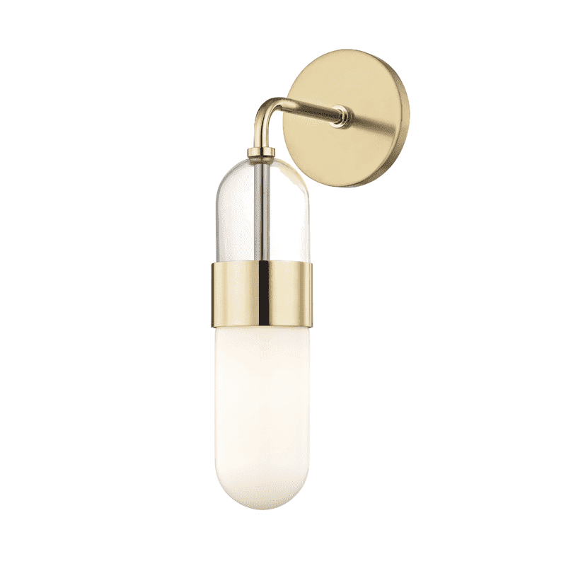 Emilia 1 Light Wall Sconce - Polished Brass-Mitzi-HVL-H126101-PB-Wall Lighting-1-France and Son