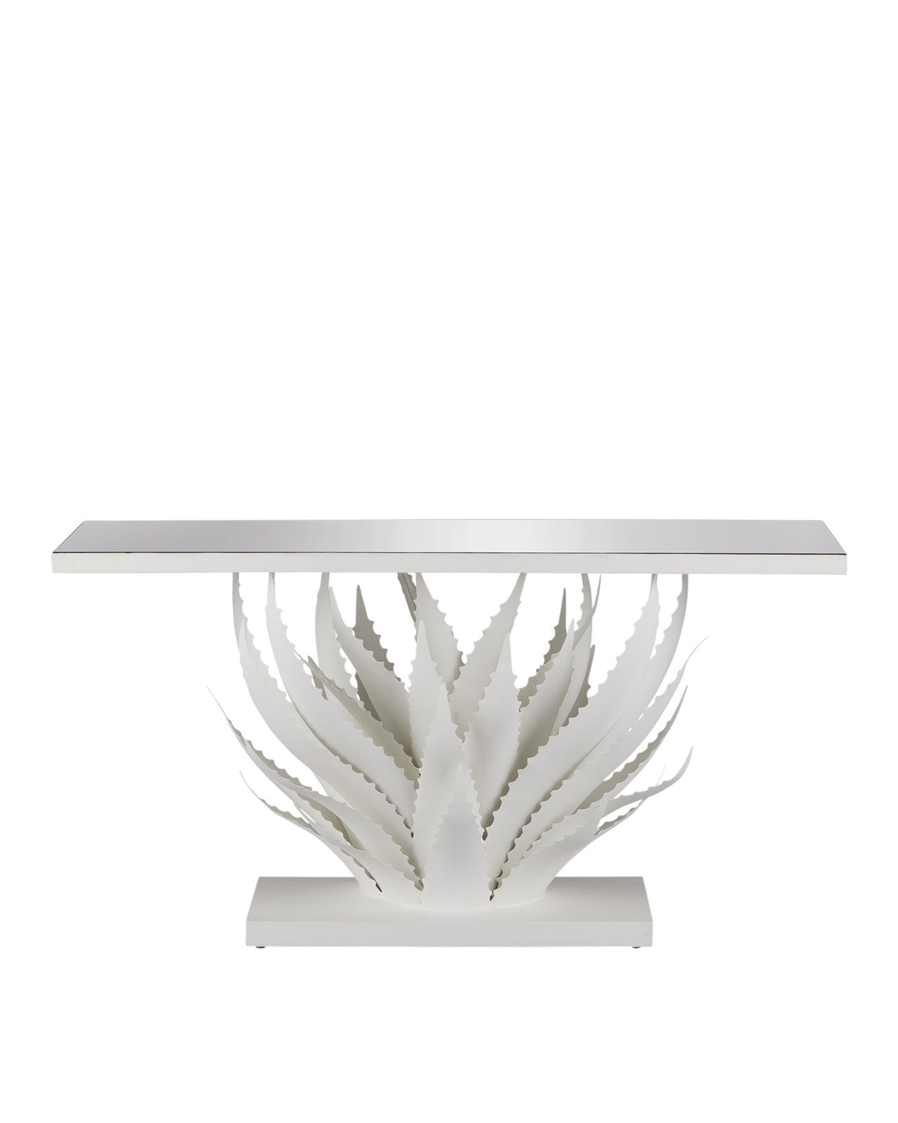 Agave White Console Table