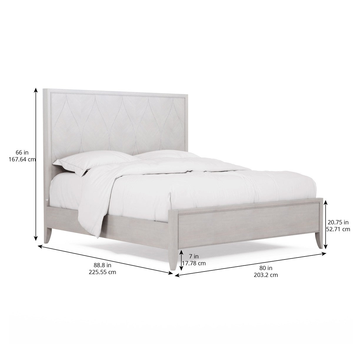 Mezzanine King Panel Bed - Grey