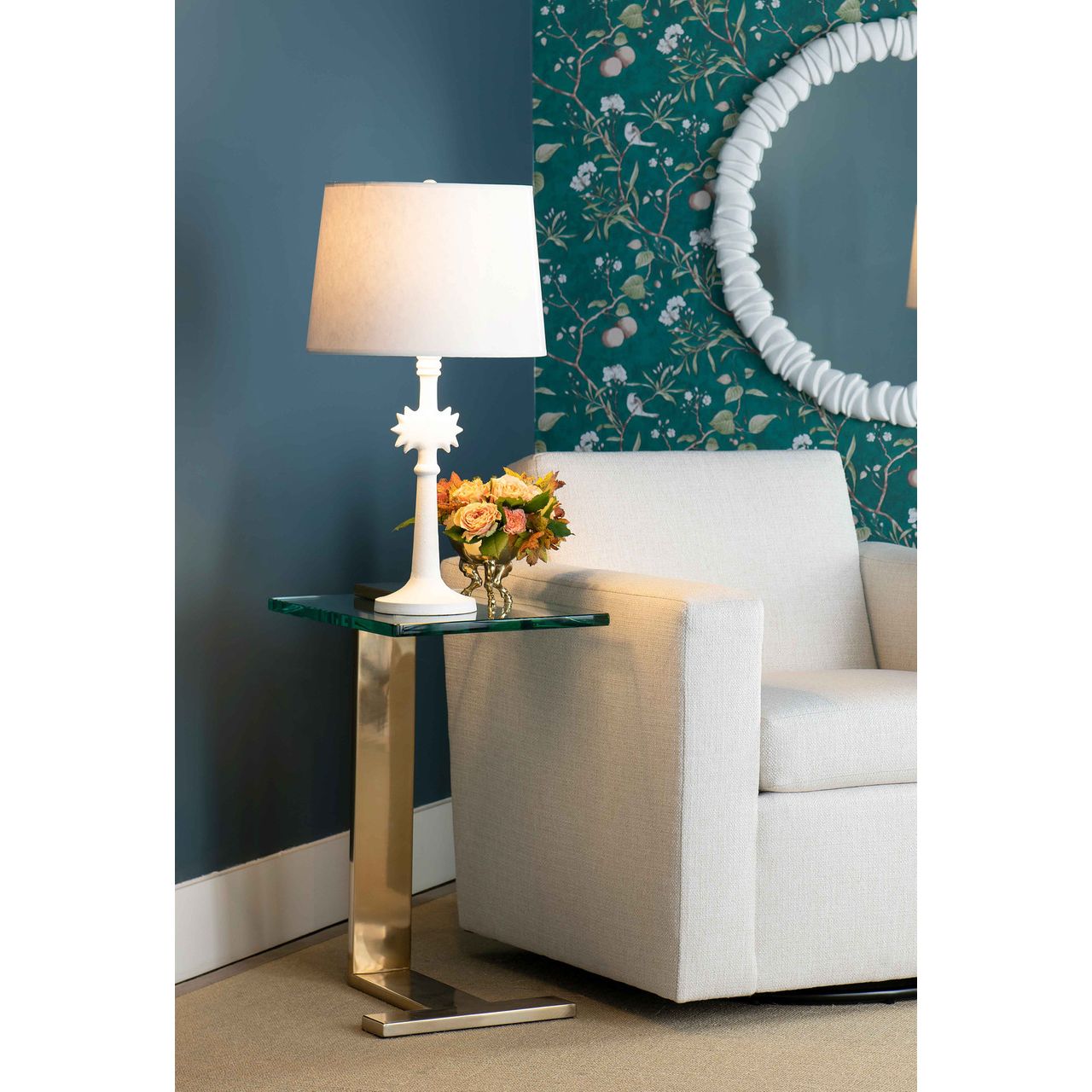Elle Side Table, Brushed Brass