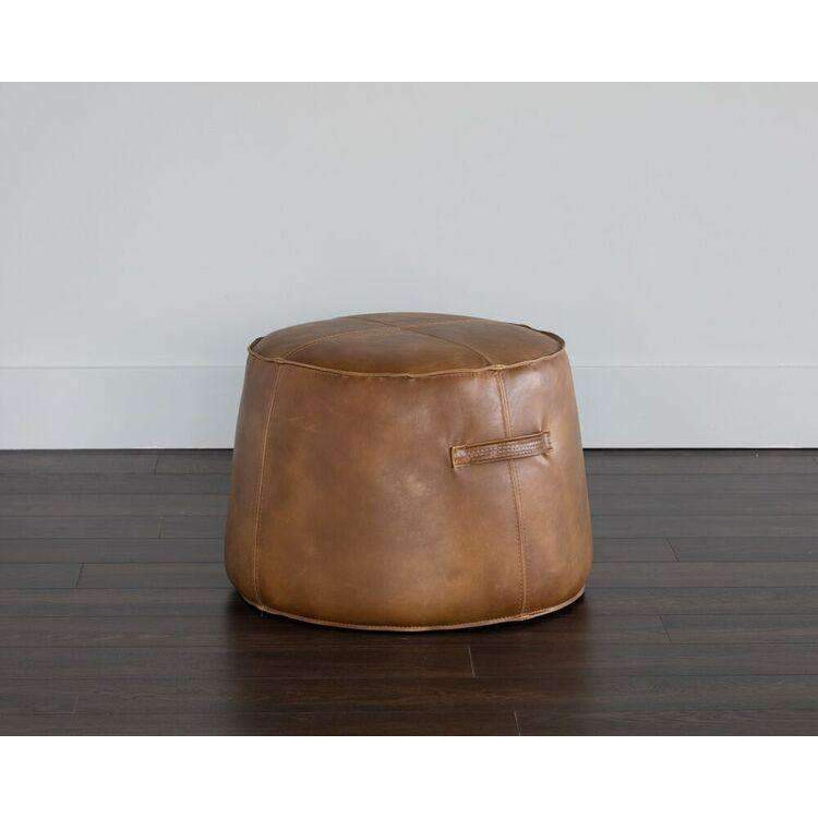 Mitchell Ottoman-Sunpan-SUNPAN-102833-Stools & OttomansDark Brown-6-France and Son