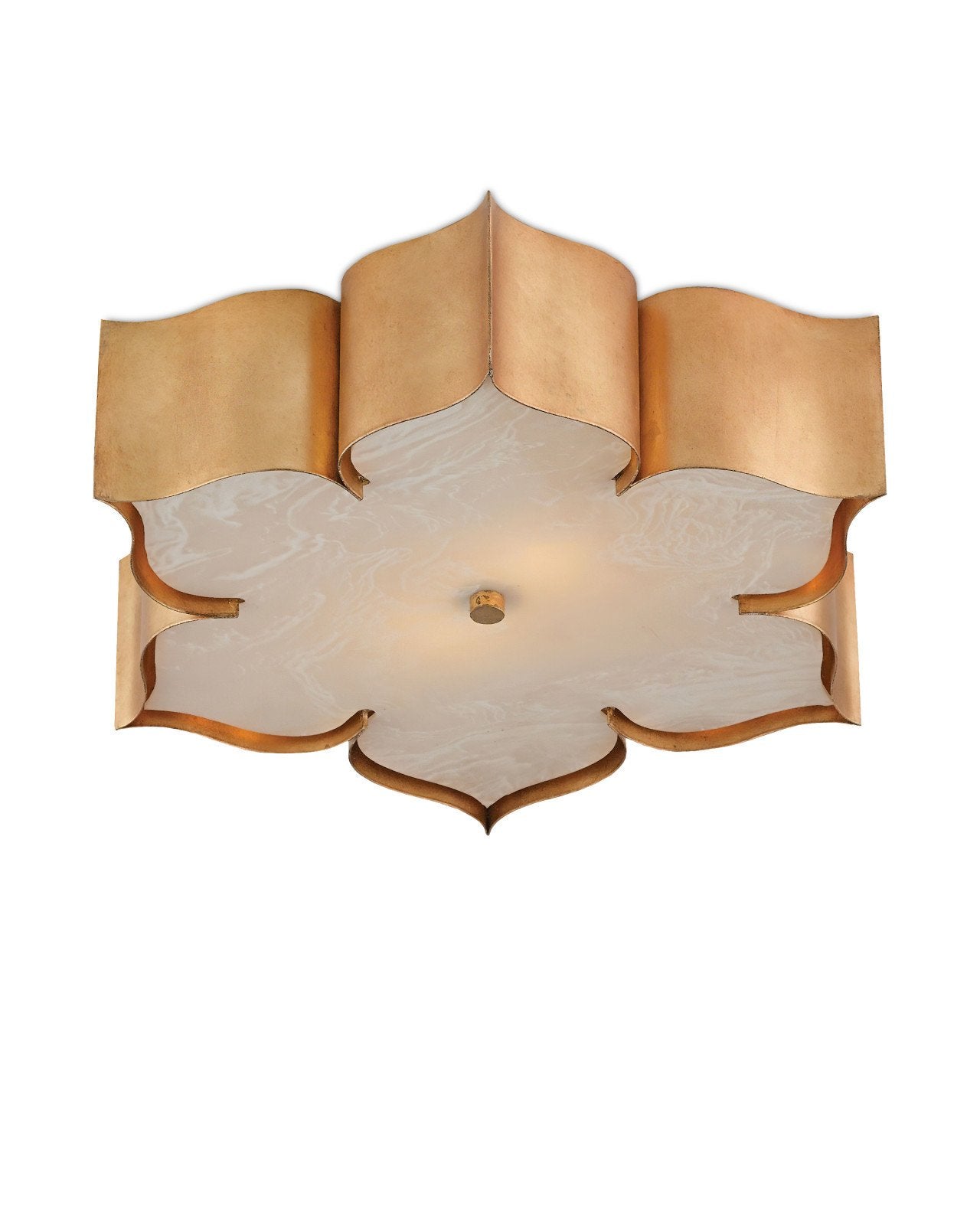 Grand Lotus Gold Flush Mount