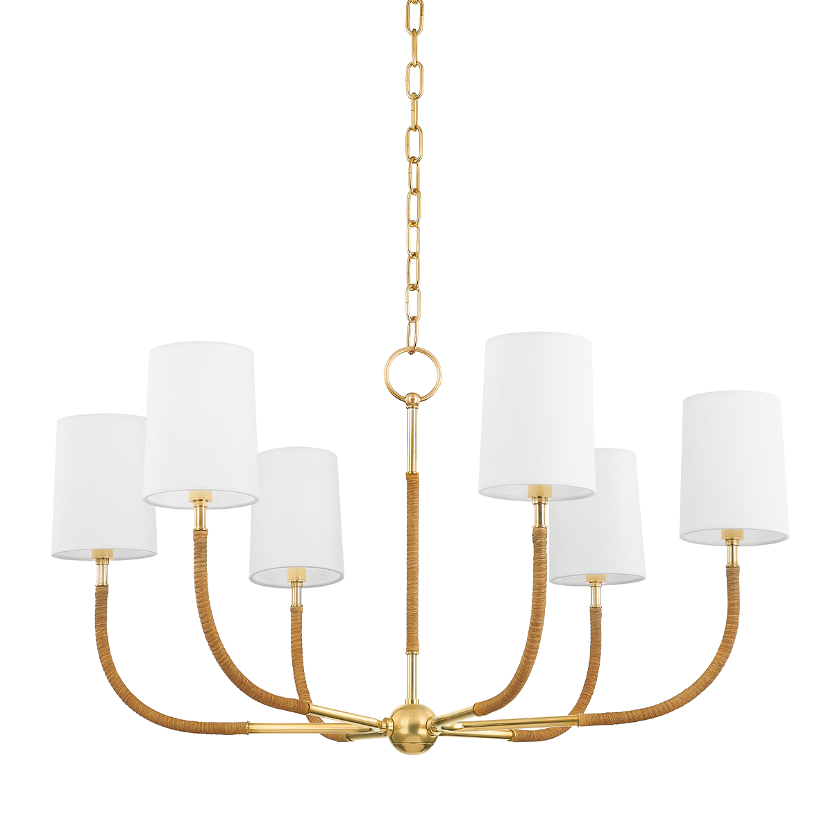 Webson 6 Light Chandelier-Hudson Valley-HVL-3534-AGB-Chandeliers-1-France and Son