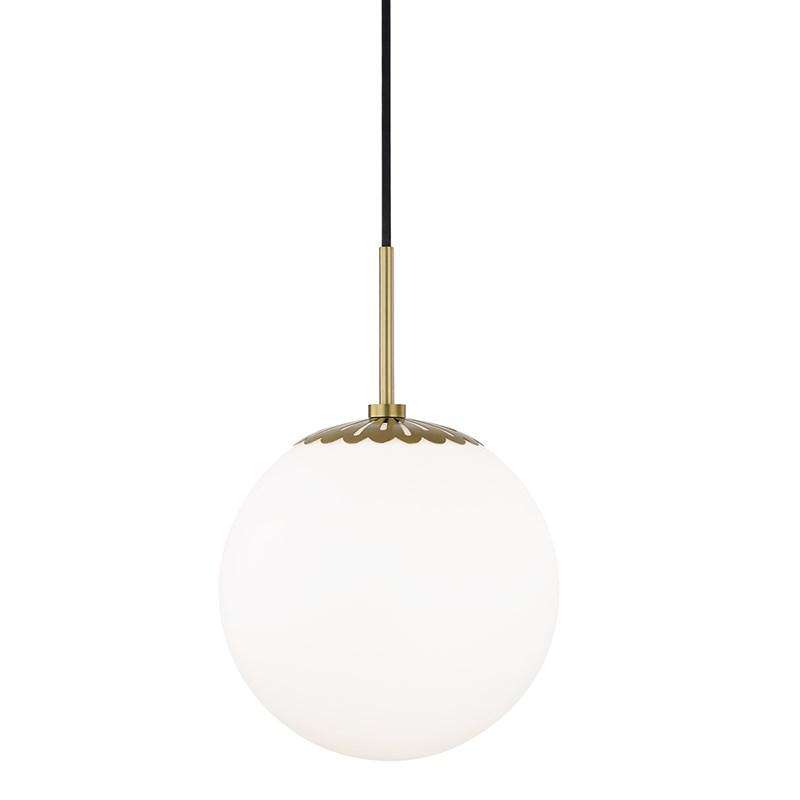 Paige 1 Light Large Pendant-Mitzi-HVL-H193701L-AGB-PendantsGold-1-France and Son