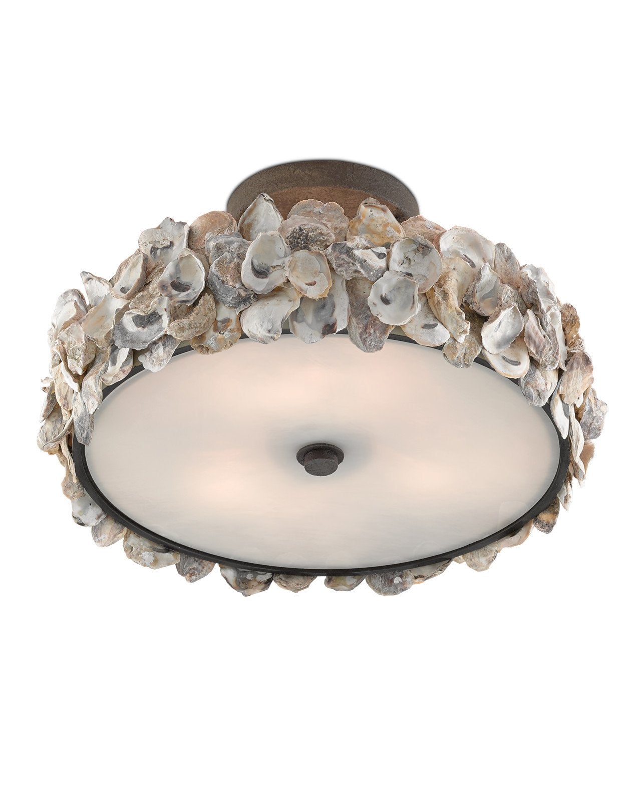 Oyster Shell Semi-Flush Mount