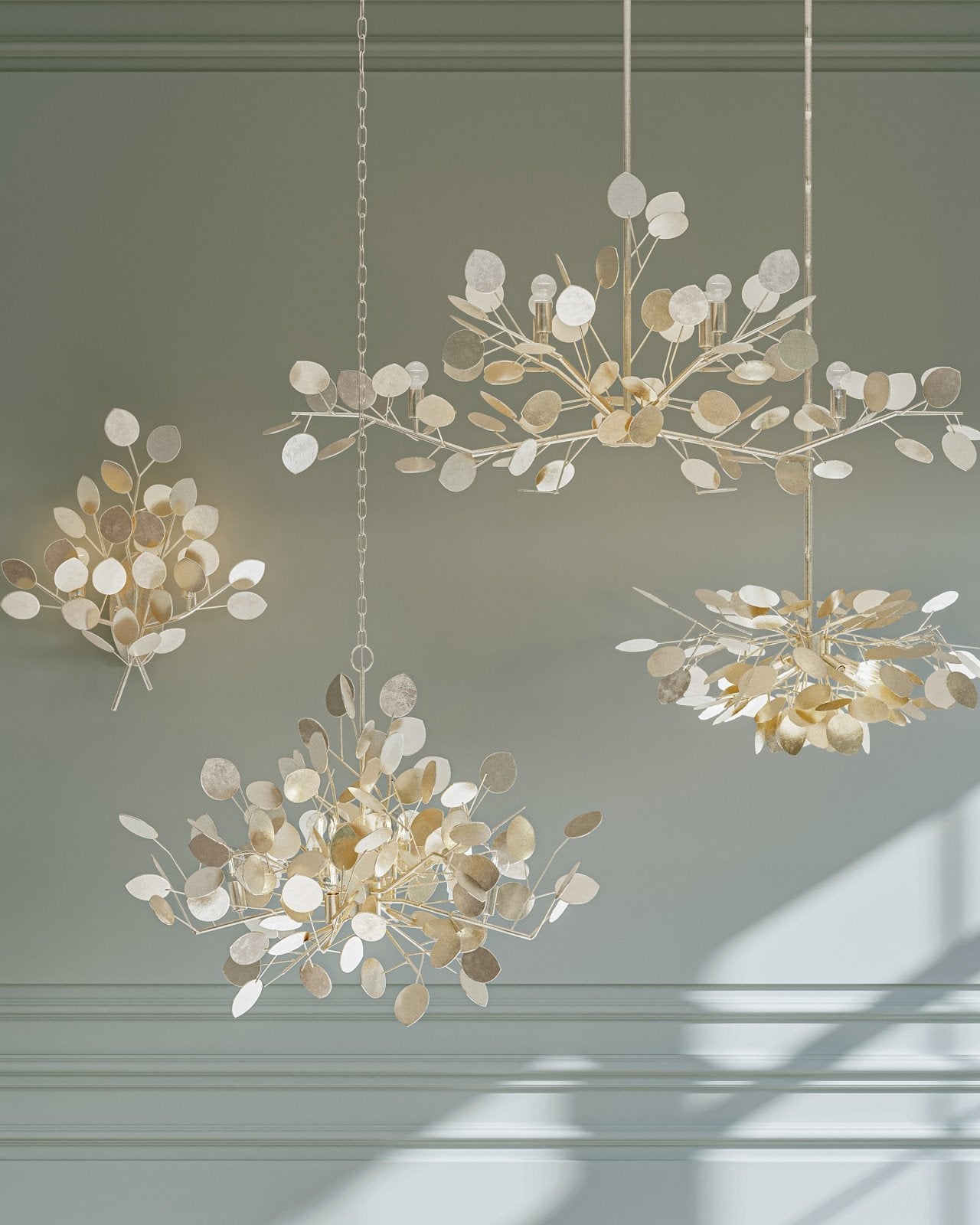 Lunaria Small Silver Chandelier