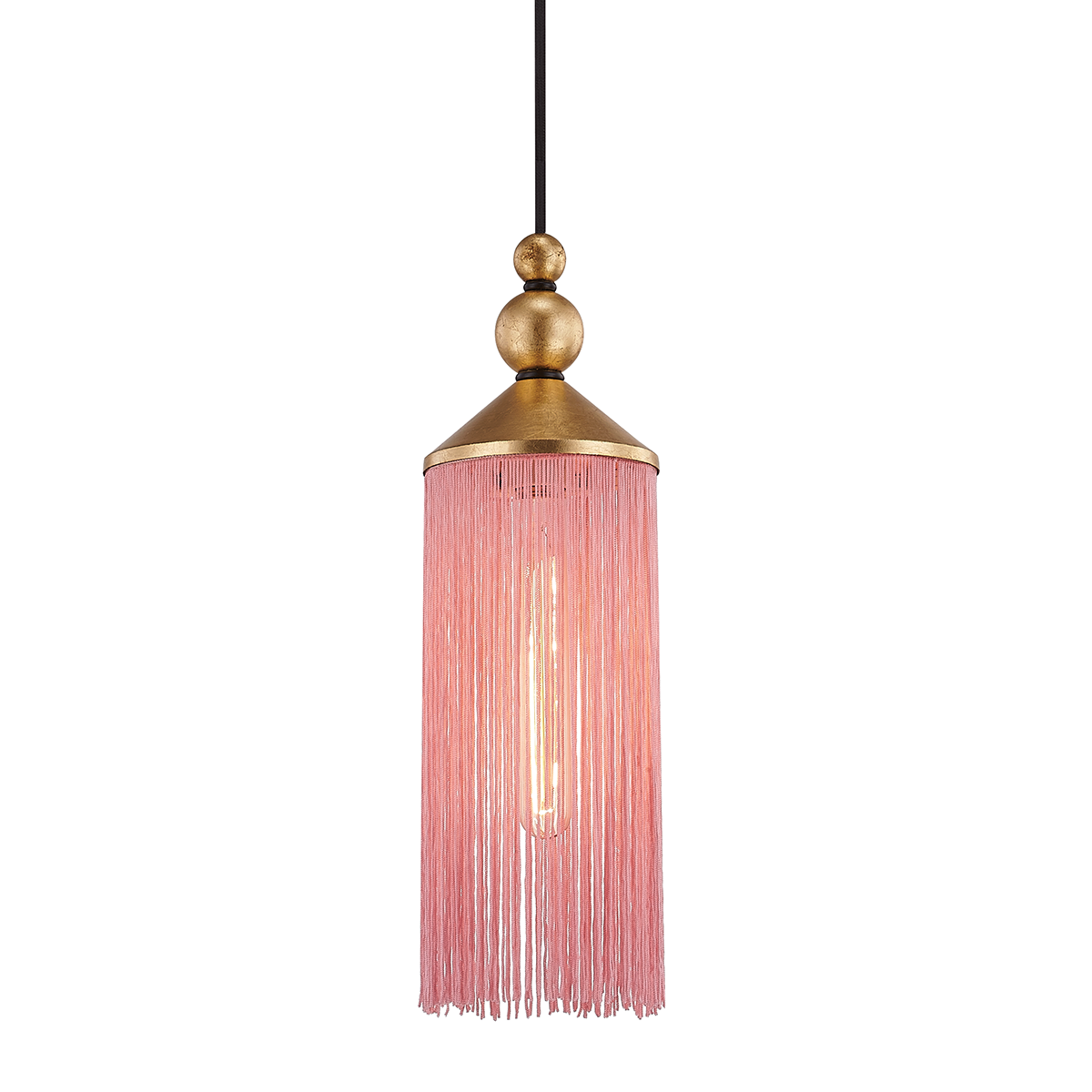 Scarlett 1 Light Pendant-Mitzi-HVL-H300701-GL/PK-PendantsGold Leaf / Pink-3-France and Son