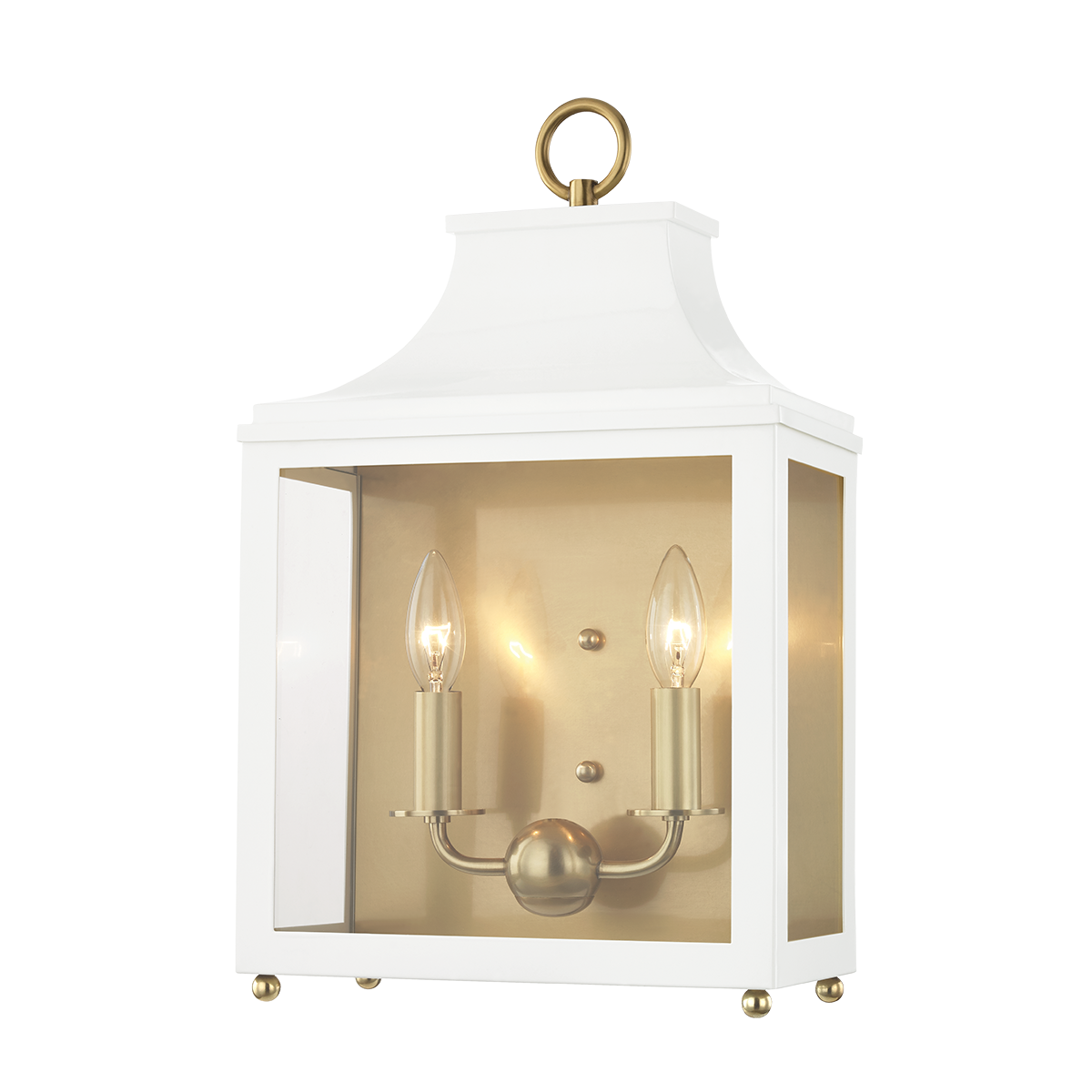 Leigh 2 Light Wall Sconce-Mitzi-HVL-H259102-AGB/WH-Wall LightingAged Brass/Soft Off White-4-France and Son