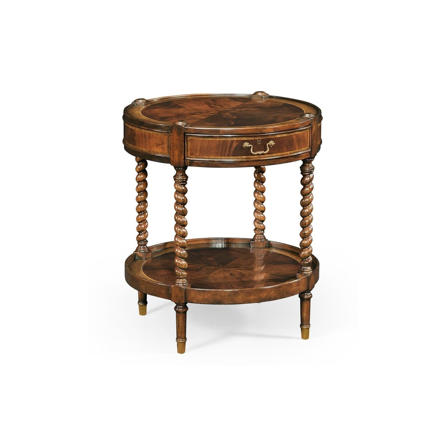 Regency Mahogany Round Side Table-Jonathan Charles-JCHARLES-492399-MAH-Side Tables-1-France and Son