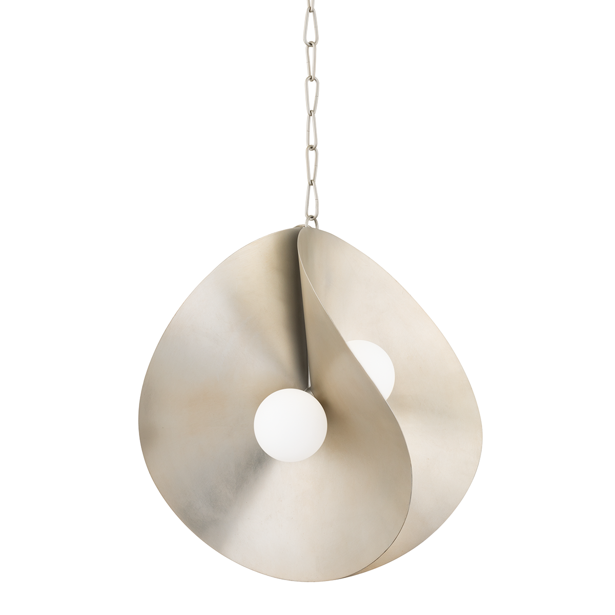 Peony 4 Light Medium Pendant-Corbett Lighting-CORBETT-330-24-WSL-PendantsWarm Silver Leaf-2-France and Son