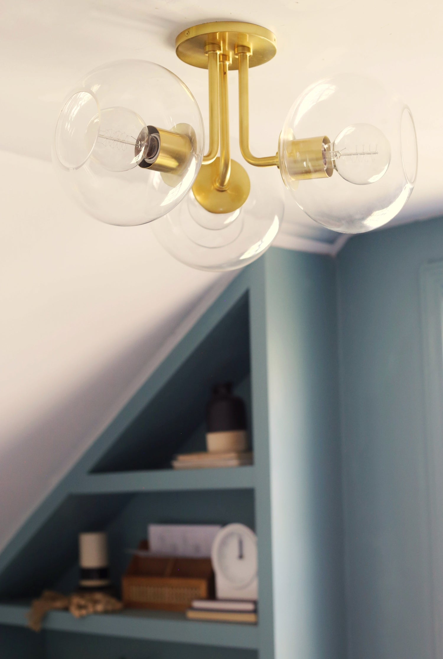 Margot 3 Light Semi Flush-Mitzi-HVL-H270603-AGB-Flush MountsAged Brass-3-France and Son