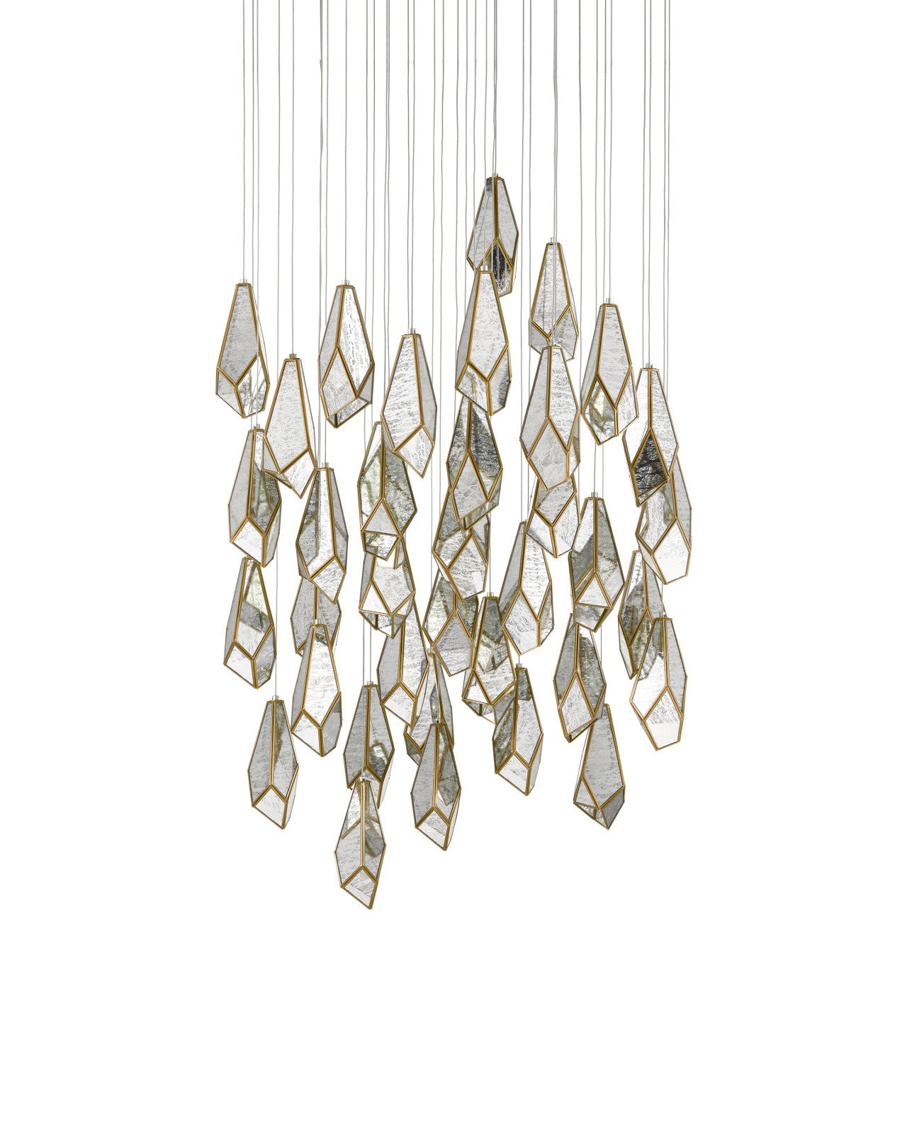 Glace Mirror 36-Light Round Multi-Drop Pendant