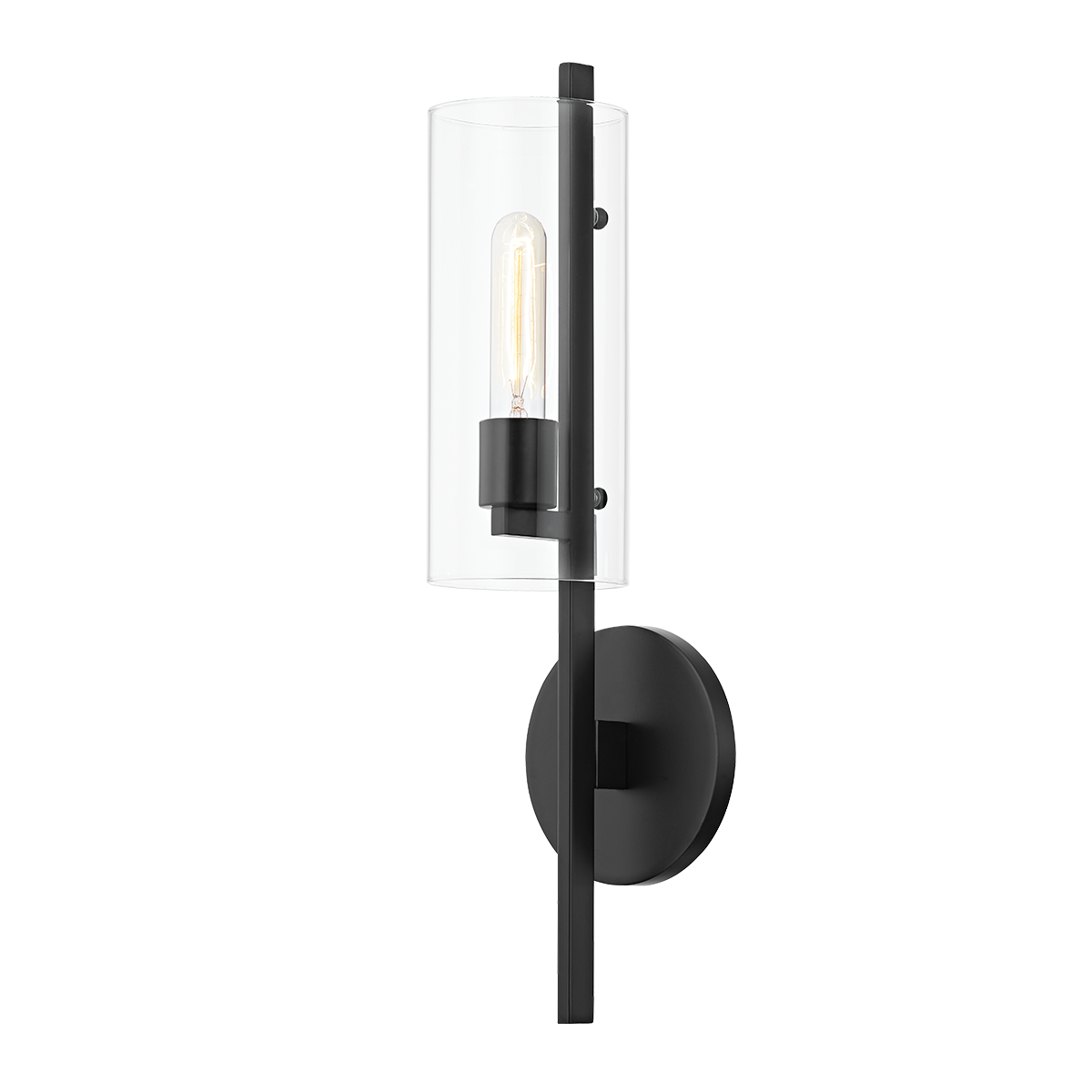 Ariel 1 Light Wall Sconce-Mitzi-HVL-H326101-SBK-Outdoor Wall SconcesSoft Black-3-France and Son