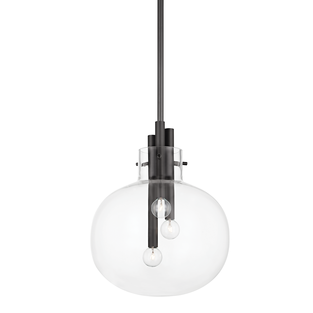 Hempstead 3 Light Pendant-Hudson Valley-HVL-3914-BBR-PendantsBlack Brass-2-France and Son