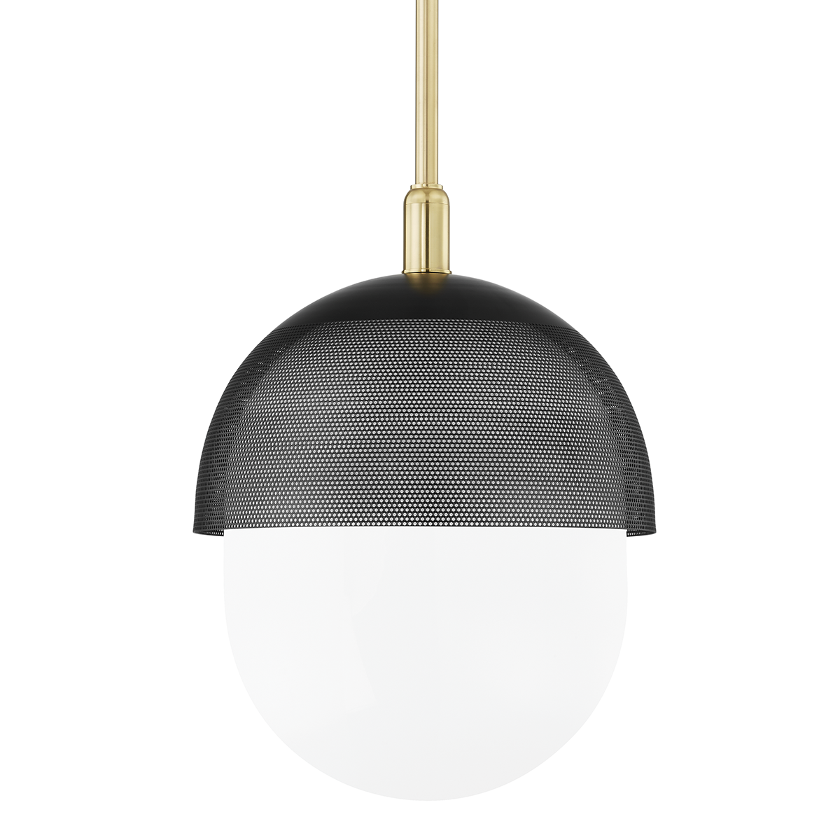 Nyack 1 Light Large Pendant-Hudson Valley-HVL-6119-AGB/BK-PendantsAged Brass/Black-1-France and Son