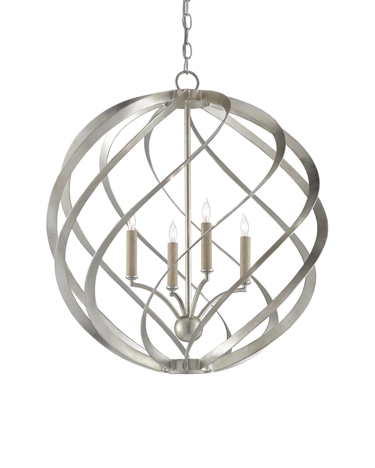 Roussel Silver Orb Chandelier