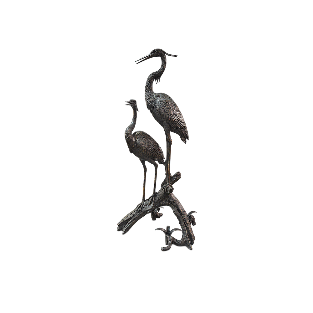 Herons on Branch Bronze