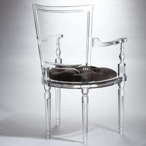 Marilyn Acrylic Arm Chair-Global Views-GVSA-3.31172-Dining Chairs-2-France and Son