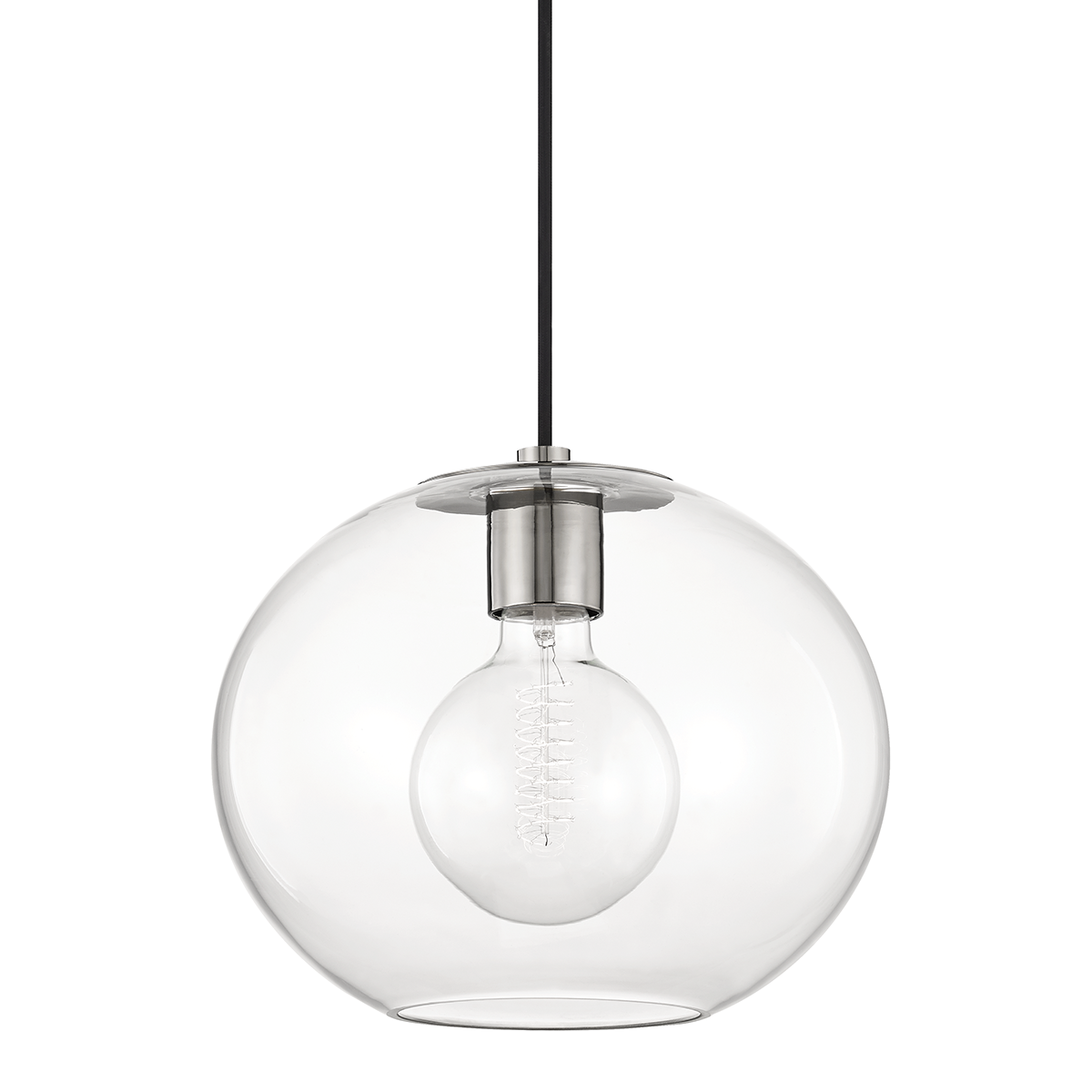 Margot 1 Light large Pendant-Mitzi-HVL-H270701L-PN-PendantsPolished Nickel-3-France and Son