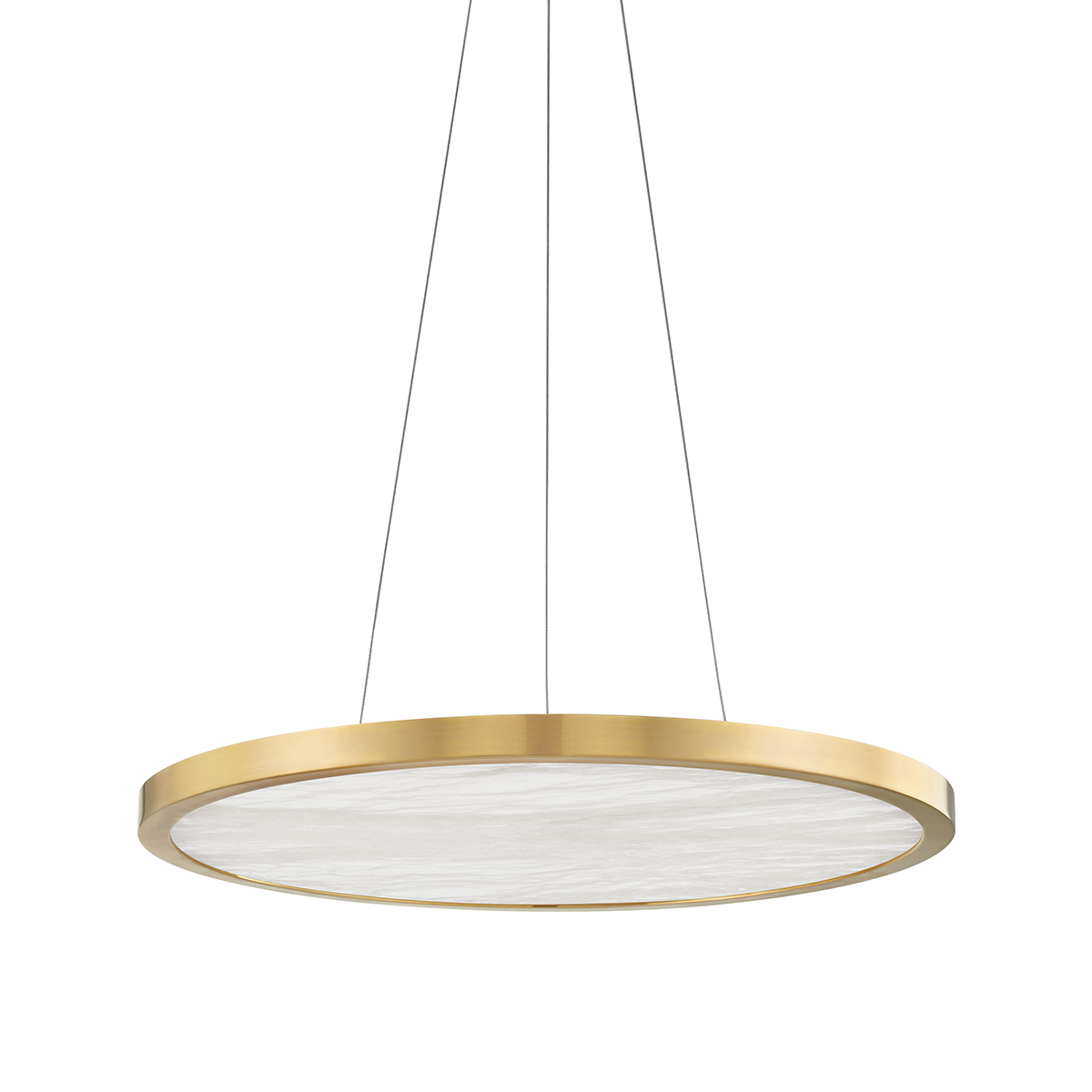 Eastport 24" Led Chandelier-Hudson Valley-HVL-6324-AGB-ChandeliersAged Brass-1-France and Son