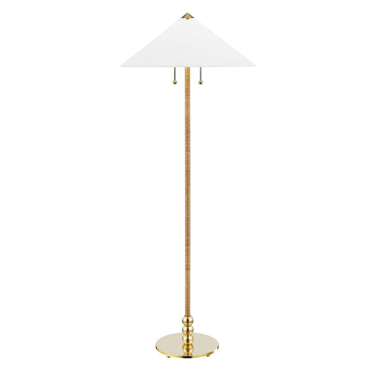 Flare Floor Lamp-Hudson Valley-HVL-L1399-AGB-Floor Lamps-1-France and Son