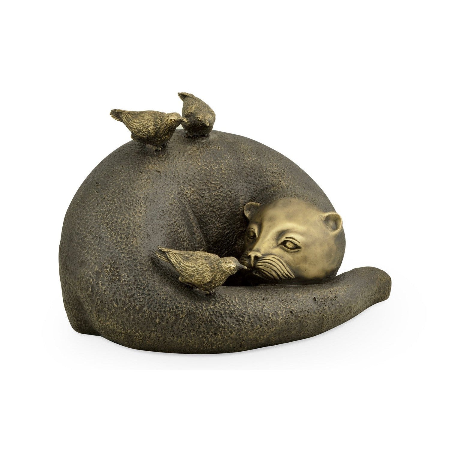 Antique Black Brass Otter-Jonathan Charles-JCHARLES-495837-BRO-Decorative Objects-1-France and Son