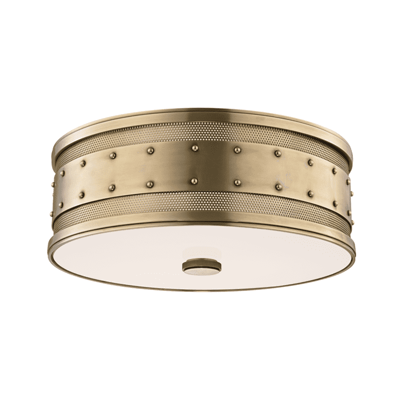 Gaines 3 Light Flush Mount-Hudson Valley-HVL-2206-AGB-Flush MountsAged Brass-1-France and Son